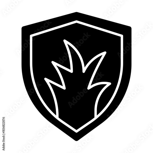 Natural weed control solid icon illustration