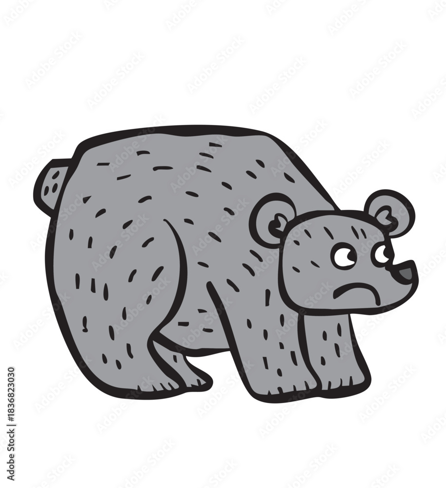 Obraz premium 相手を睨むクマ くま 熊