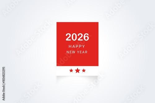 Modern 2026 New Year Template – Decorative Gold Typography, Poster, Banner and Greeting Art”