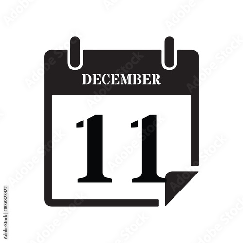 Black December Eleventh Date Graphic