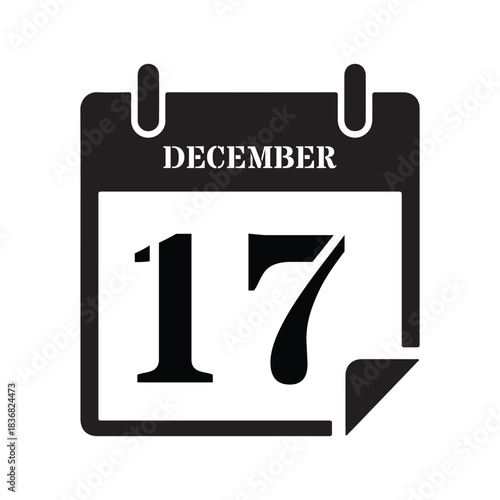 Black December Seventeenth Date Graphic
