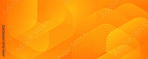Orange abstract background with hexagon shapes. Geometric design element. Modern concept. Suitable for brochures, banners, corporate, covers, and posters. eps10