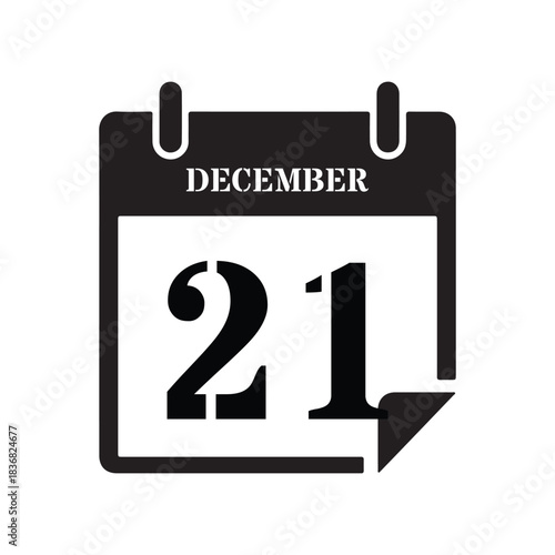Black December Twenty-First Date Graphic