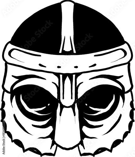 Medieval Warrior Mask – Intricate Ancient Armor Faceguard