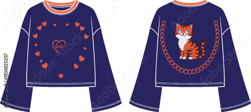 Clean vector graphic of a women s t shirt design perfect for apparel mockups and fashion projects isolated on white background