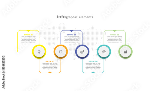 Vector infographic business template colorful design