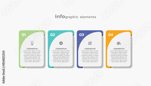 Vector infographic business template colorful design