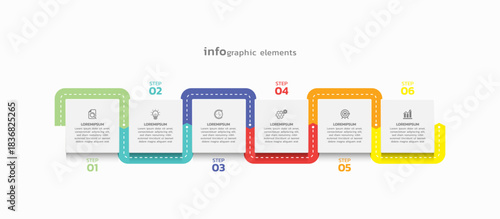 Vector infographic business template colorful design