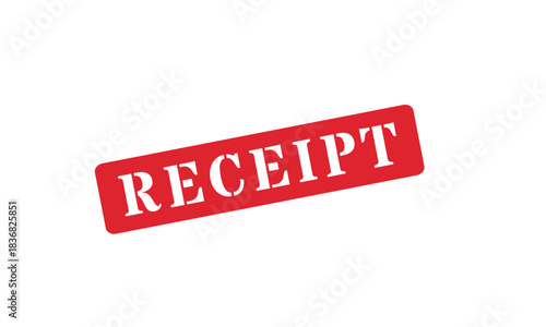 Red Receipt Stamp Vector Icon