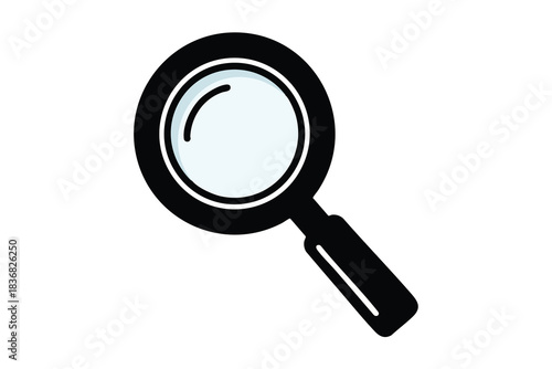 Black Magnifying Glass Icon