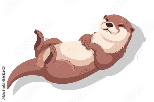Relaxed Otter on Back