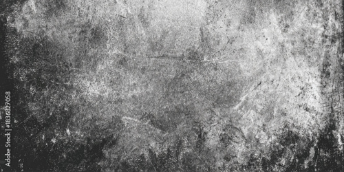 A wide panoramic background image featuring a dark and dramatic grunge concrete wall texture.