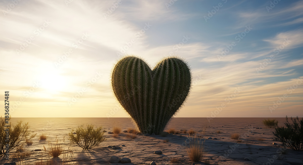 Fototapeta premium Red heart shaped balloon in the blue sky with clouds, a perfect symbol of love and romance for Valentine's Day