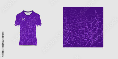 This football shirt is designed in bright purple with interesting patterns. The shirt is tailored to look modern and stylish. It is suitable for athletes and football fans who love outstanding fashion