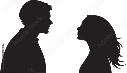 silhouette of a couple