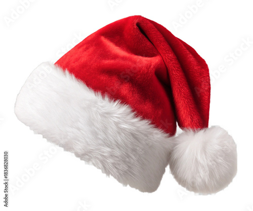 Santa Claus red hat. Christmas hat isolated.