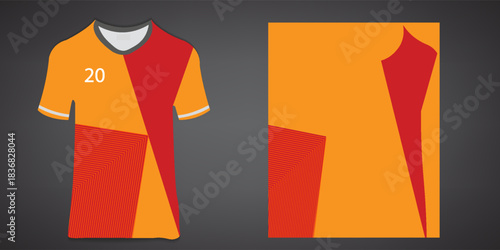 Sports jersey template for team uniforms and Soccer t shirt design