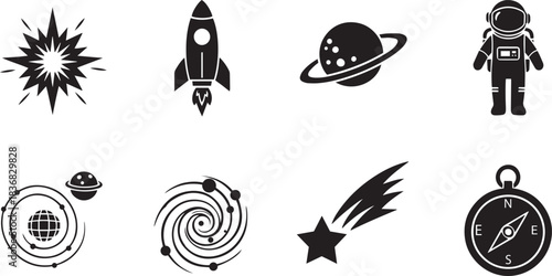 Space Exploration and Cosmic Icons cosmos galaxy