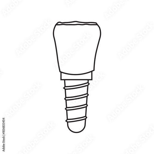 Incisor Dental Implant line icon 