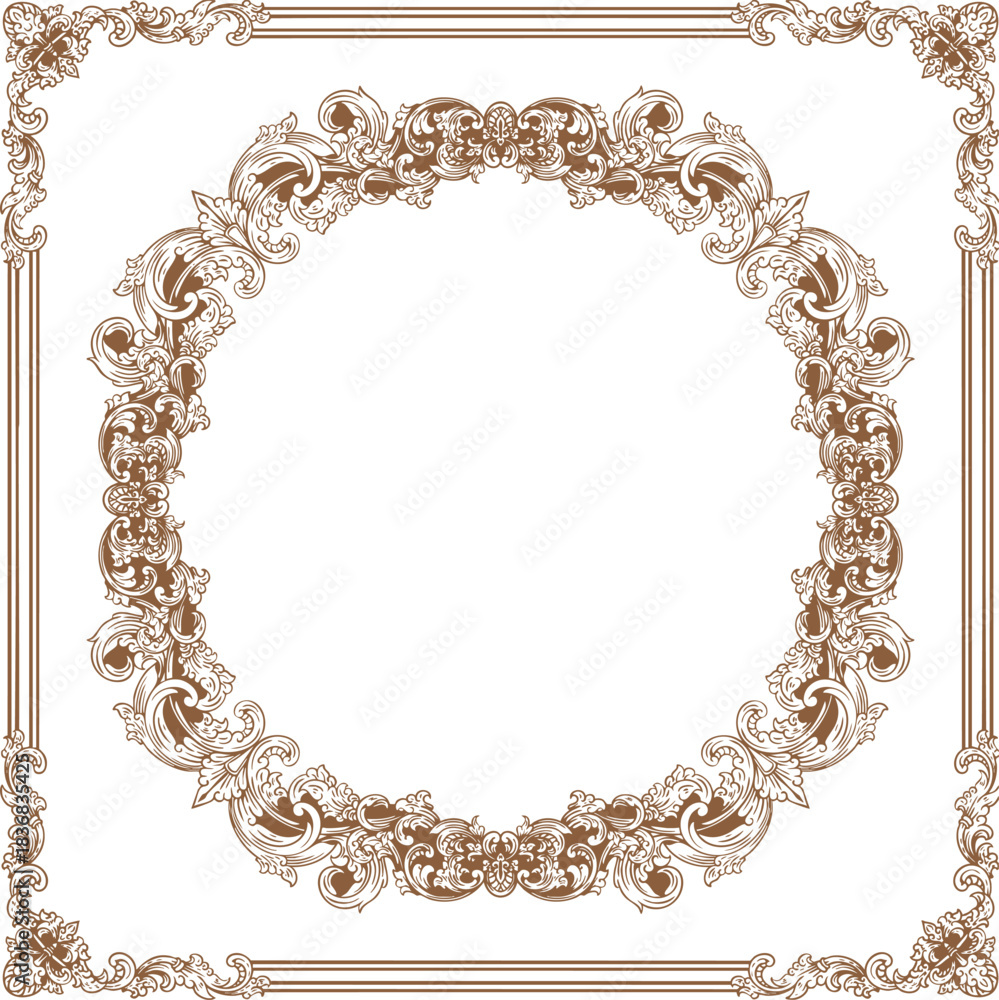 Obraz premium Luxurious Golden Baroque Frames and Ornaments