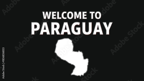 Welcome to Paraguay with Country Silhouette.