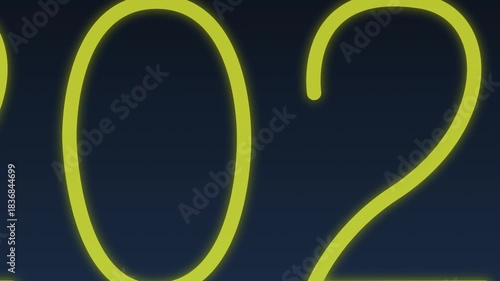 Year 2025 to 2030 Countdown on dark background, Digital Timeline Animation
