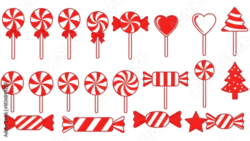 Sweet Treats Set – Colorful Candy Icons for Holidays and Parties