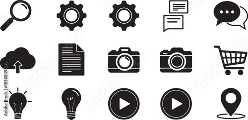 Technology and Digital Icons illustration vector