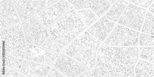 Abstract city map illustration in white and gray tones