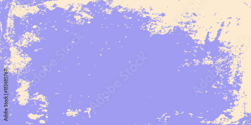 Vector grainy purple brush stroke with spray texture. Swirl or squiggle shaped bold brush stroke, thick wavy lines with rough grunge texture. Retro grainy images