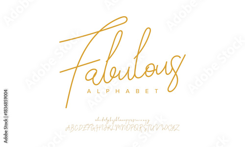 Fabulous Elegant Monoline Signature Font Vector For Luxury Branding Design