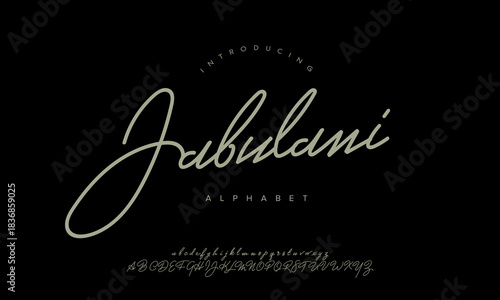 Jabulani Stylish Signature Script Font Vector For Photography Watermark Logo