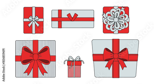 Beautifully wrapped gifts in red and white for any occasion