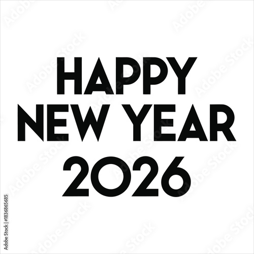 Happy New Year 2026 Greeting Card