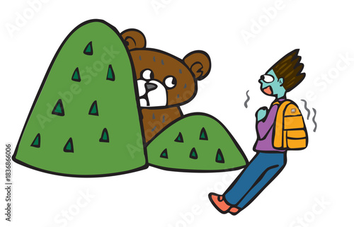 クマと目があった人　くま　熊　登山
