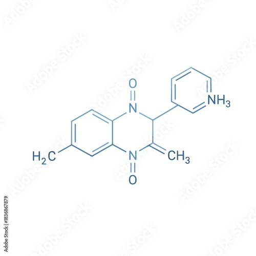 Chemical structure of Zopiclone, a non-benzodiazepine hypnotic drug