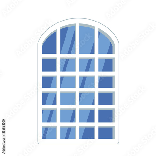 Arched Window Light Blue illustration