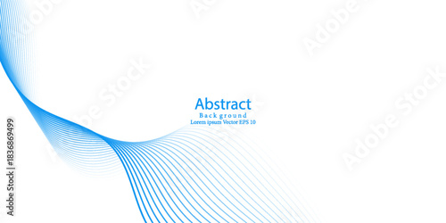 Digital Wireframe Blue Wave Background. Dynamic Data Flow Technology Template. Modern creative trendy design in vector illustration