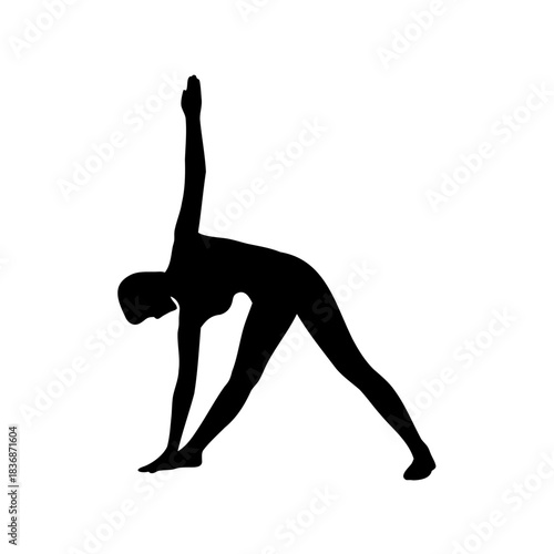 silhouette of a woman doing yoga