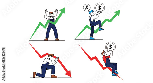 Workers experiencing financial growth and decline
