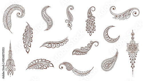 Mehndi Vector png	