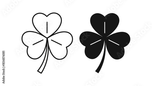 Decorative green shamrock border with elegant swirls, perfect for St
