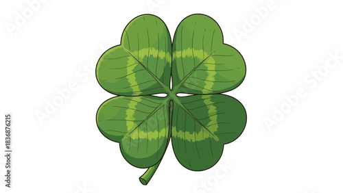 A Lucky Four-Leaf Clover Symbol of Good Fortune and Prosperity