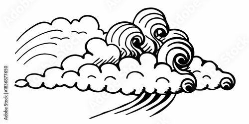 Steam condensation cumulus cloudy special effect 3d rendering png file