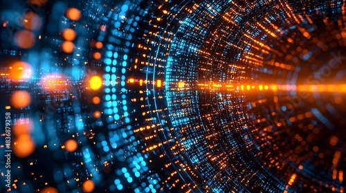 Dynamic glass texture with flowing pixel patterns