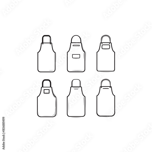 Disposable Apron line art simple practical hygienic daily use