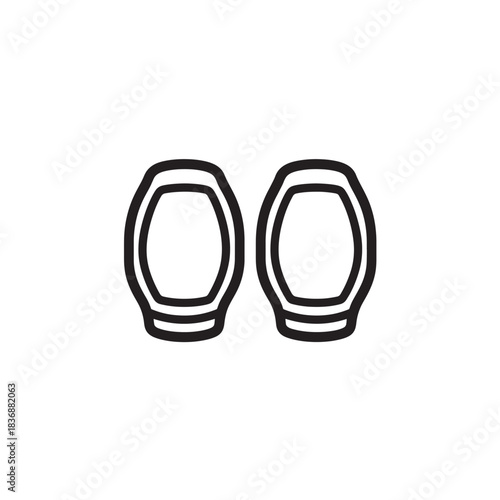 Elbow Pads Line Art Protect Comfort Style Design Gear