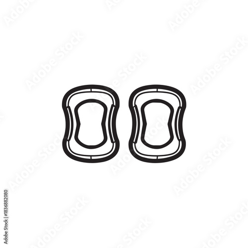 Elbow Pads Line Art Protect Comfort Style Design Gear