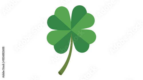 Green Clover Leaf Symbolizing Luck and Good Fortune