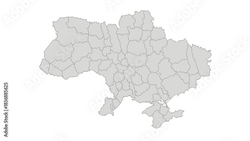 Ukraine map regions administrative division country.